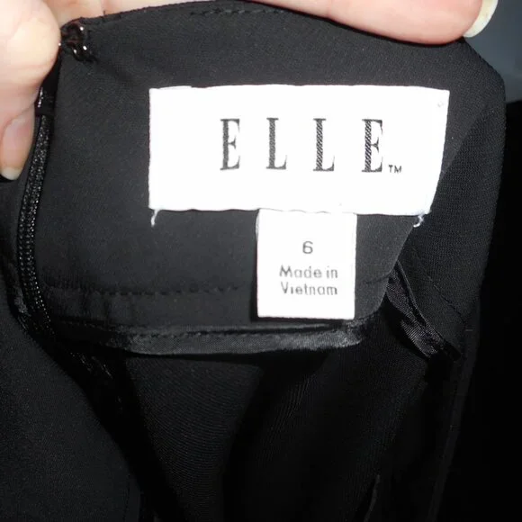 NWOT Elle classic black ruffle waterfall skirt, size 6 - Picture 6 of 6